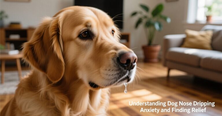 dog nose dripping anxiety